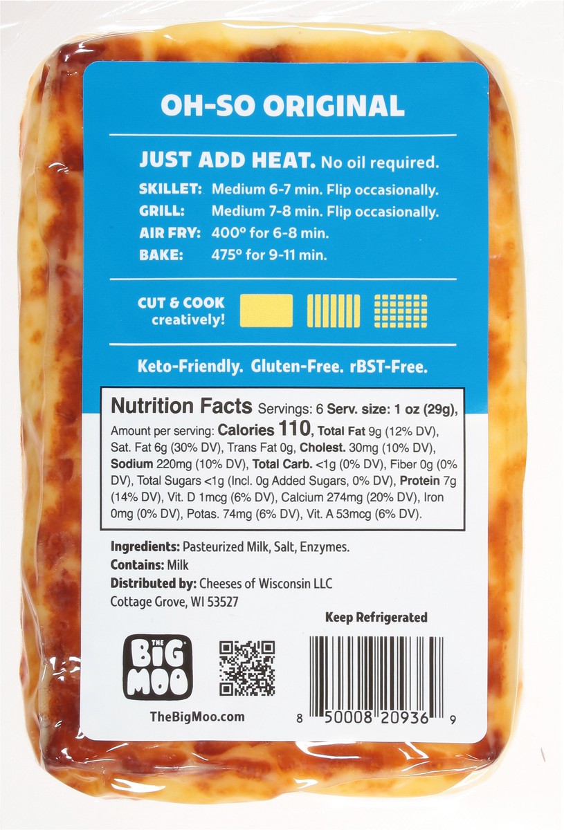 slide 11 of 13, The Big Moo Oh-So Original Baked Cheese 6 oz, 6 oz