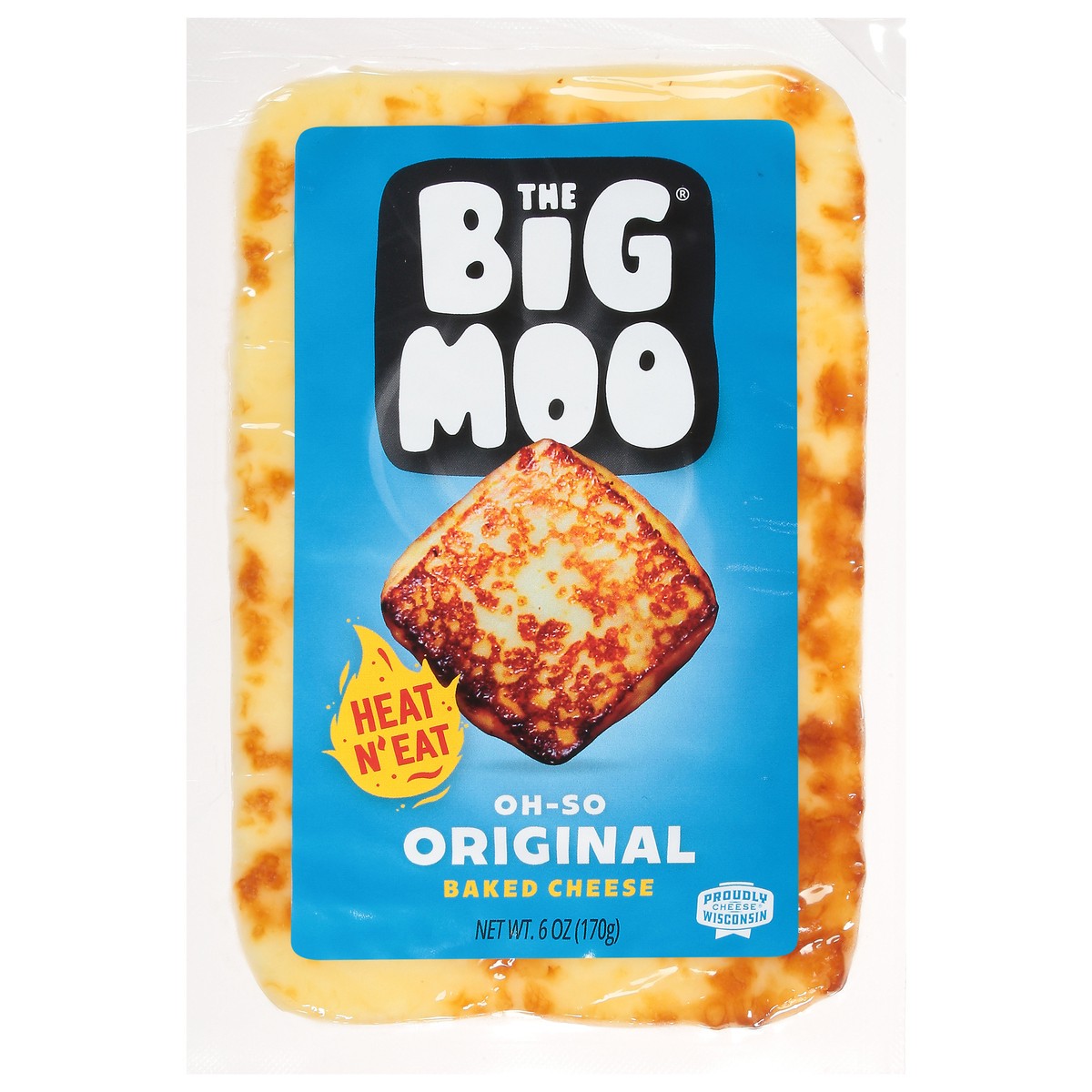 slide 1 of 13, The Big Moo Oh-So Original Baked Cheese 6 oz, 6 oz