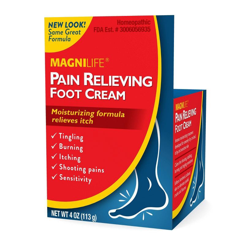 slide 1 of 6, MagniLife Pain Relieving Foot Cream - 4oz, 4 oz