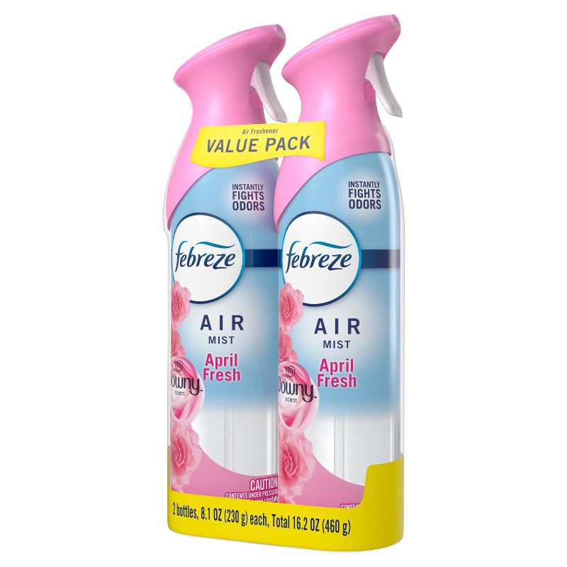 slide 12 of 12, Febreze Air Mist Odor-Fighting Air Freshener with Downy - April Fresh - 8.1oz/2pk, 8.1 oz, 2 ct