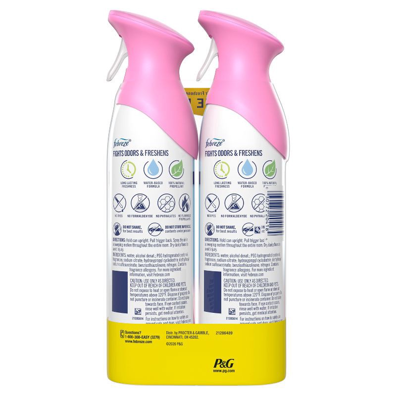 slide 2 of 12, Febreze Air Mist Odor-Fighting Air Freshener with Downy - April Fresh - 8.1oz/2pk, 8.1 oz, 2 ct