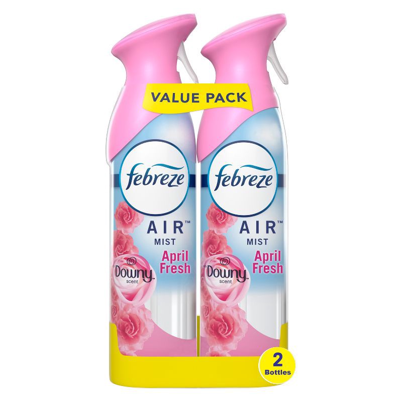 slide 1 of 12, Febreze Aerosol Room Spray Air Freshener with Downy - April Fresh - 17.6oz/2pk, 2 ct; 17.6 oz