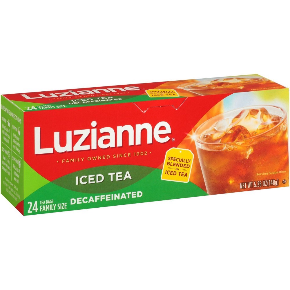 slide 2 of 5, Luzianne Decaffeinated Iced Tea Family Size Bags, 24 ct