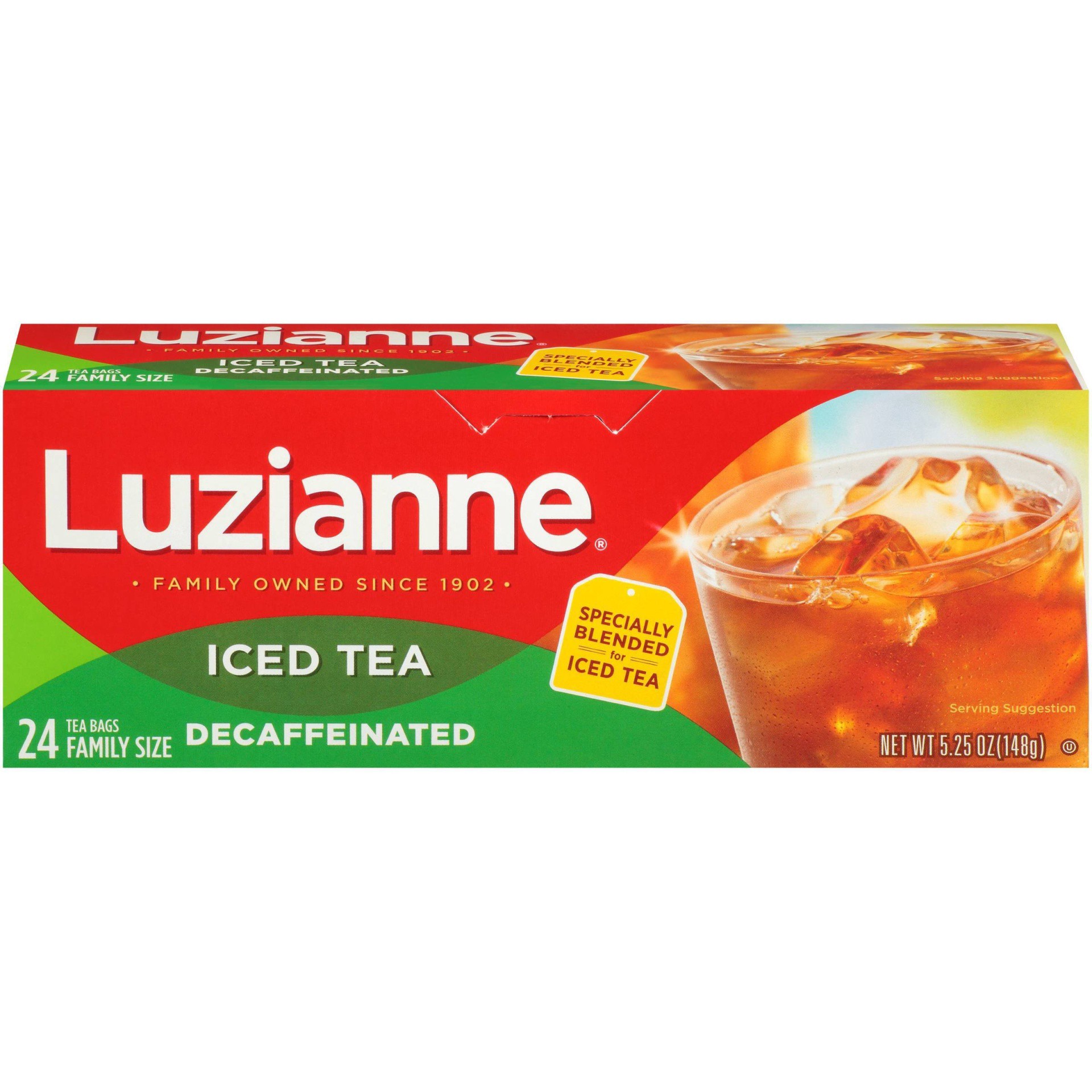 slide 1 of 5, Luzianne Decaffeinated Iced Tea Family Size Bags, 24 ct