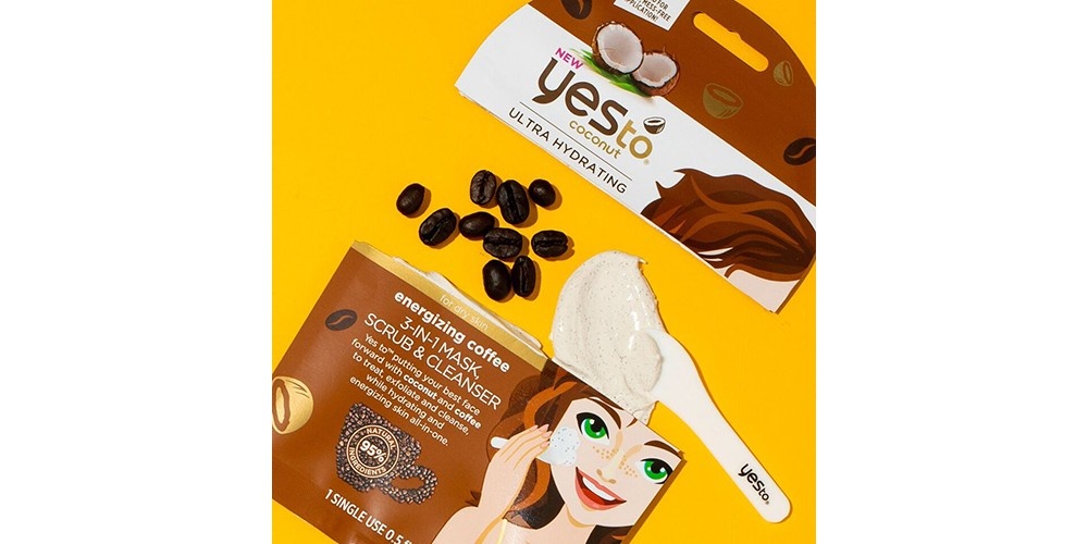 slide 3 of 3, Yes to Coconut Energizing Coffee 3-In-1 Mask Scrub Cleanser, 1 ct