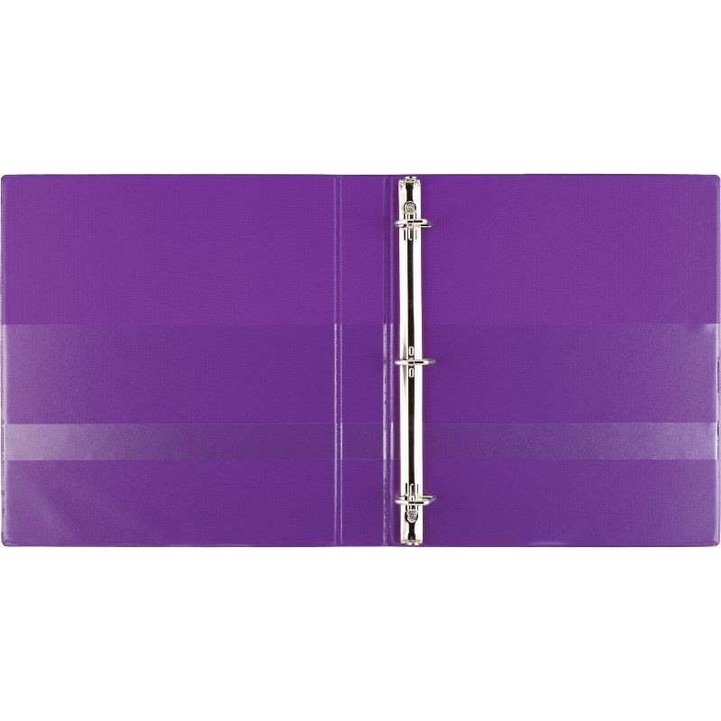 slide 4 of 5, 1" 3 Ring Binder Clear View Purple - up&up™, 1 ct
