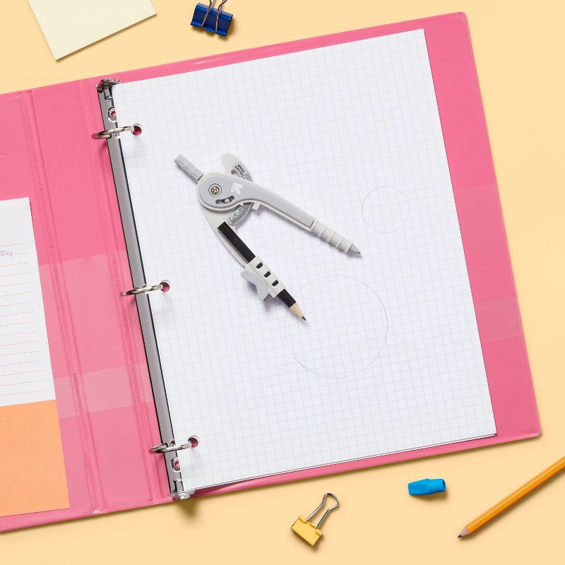 slide 2 of 3, 1" 3 Ring Binder Clear View Pink - up&up™, 1 ct