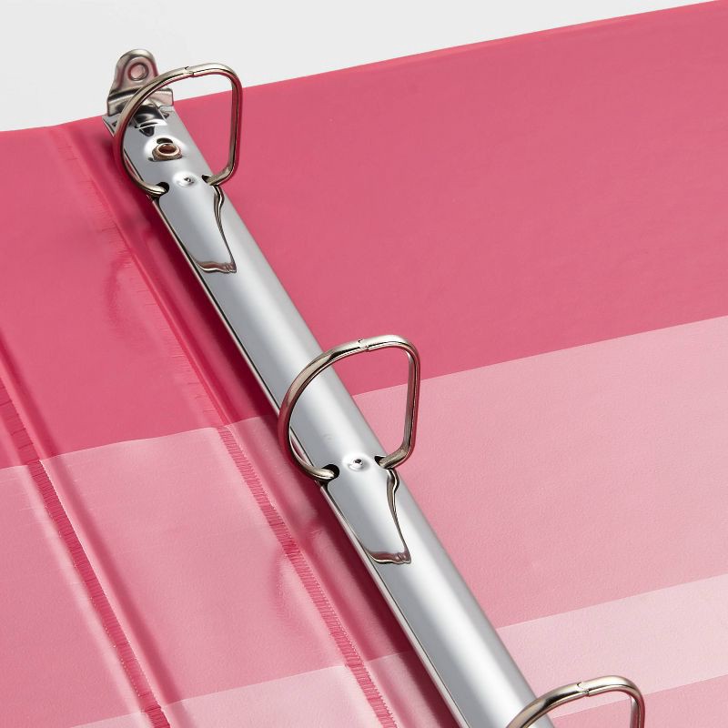 slide 3 of 3, 1" 3 Ring Binder Clear View Pink - up&up™, 1 ct