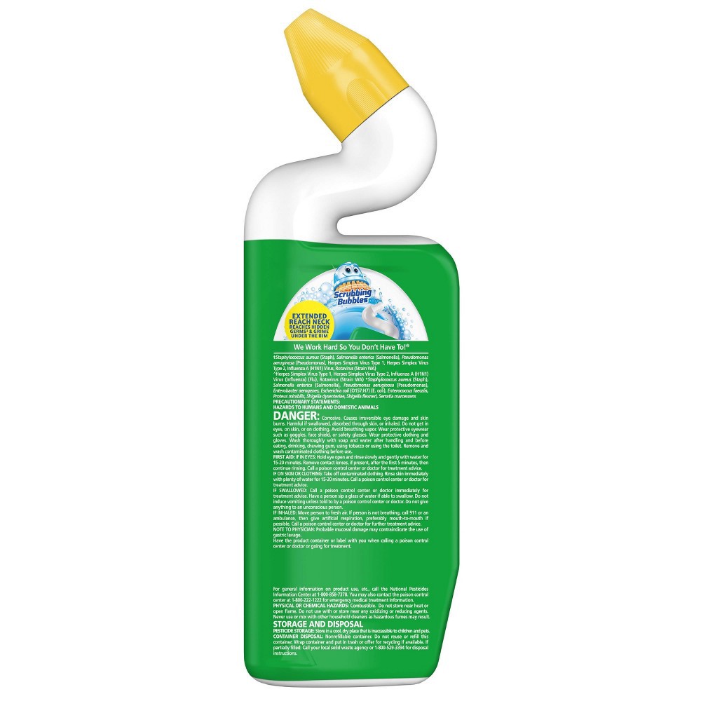 slide 4 of 5, Scrubbing Bubbles Power Stain Destroyer Non-Bleach Toilet Bowl Disinfectant Rainshower Scent - 24oz, 24 oz