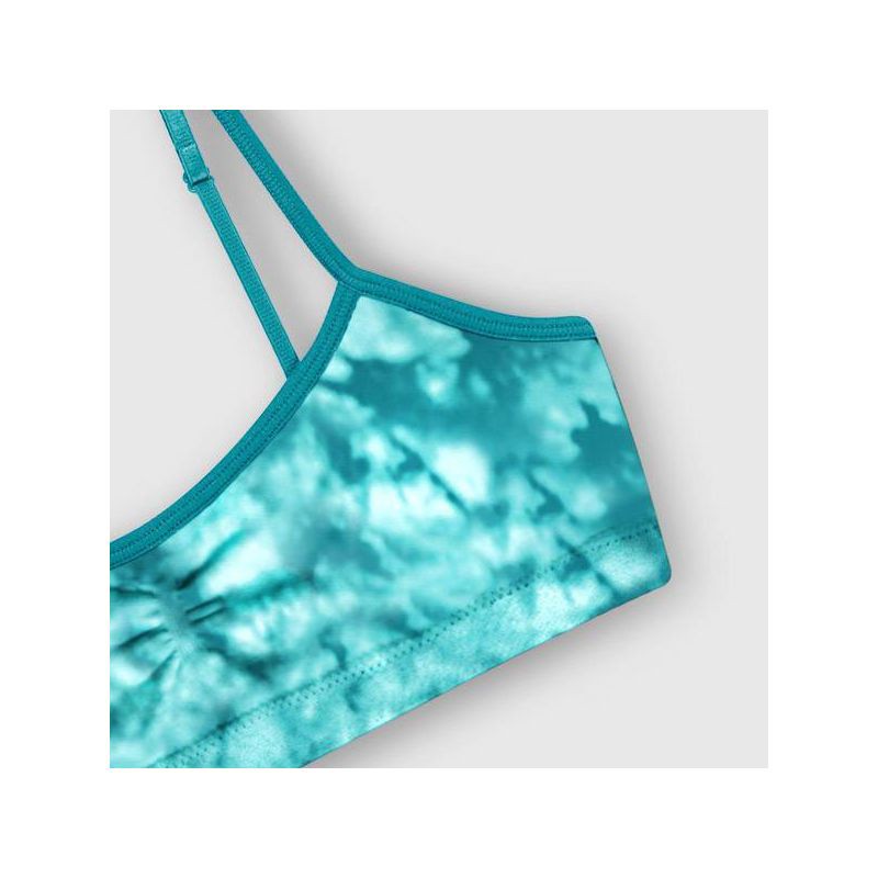 slide 3 of 3, Hanes Girls' 2pk Seamless Molded Wirefree Bra - Green M, 2 ct