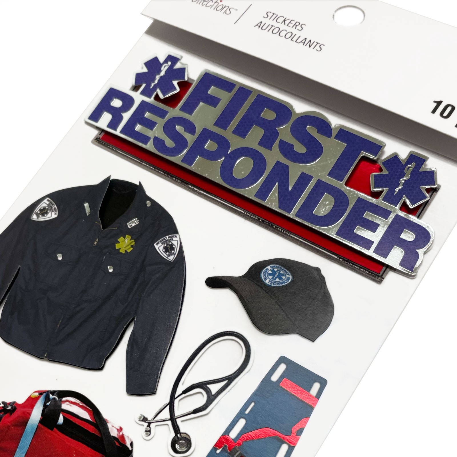 slide 4 of 6, E.m.t. Dimensional Stickers By Recollections, 3.875 in x 6.875 in