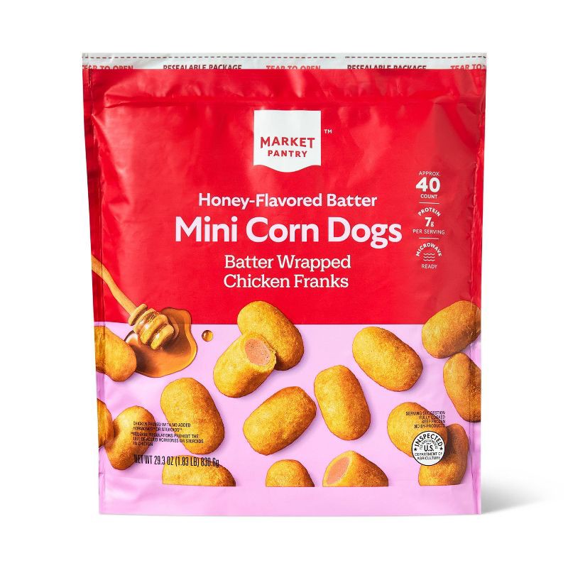 slide 1 of 4, Mini Corn Dogs - Frozen - 29.3oz/40ct - Market Pantry™, 29.3 oz, 40 ct
