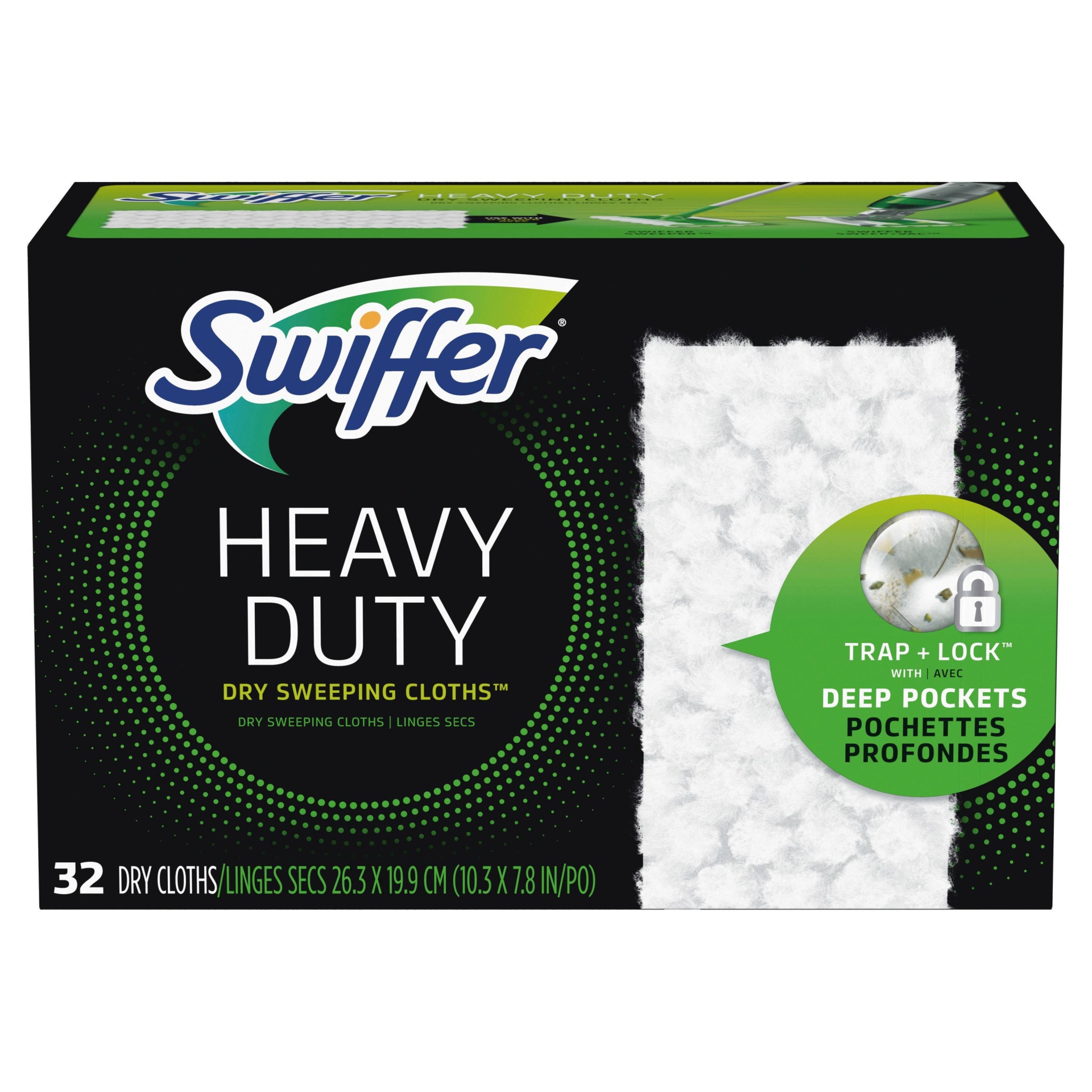 slide 1 of 6, Swiffer Sweeper Heavy Duty Multi-Surface Dry Cloth Refills for Floor Sweeping and Cleaning - 32ct, 32 ct
