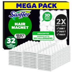 Swiffer Sweeper Heavy Duty Multi-Surface Dry Cloth Refills for Floor Sweeping and Cleaning - Unscented - 32ct