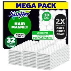 Swiffer Sweeper Heavy Duty Multi-Surface Dry Cloth Refills for Floor Sweeping and Cleaning - Unscented - 32ct