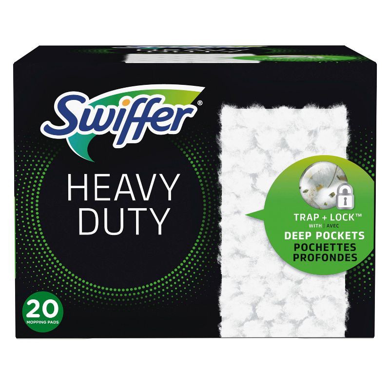 slide 1 of 10, Swiffer Sweeper Heavy Duty Multi-Surface Dry Cloth Refills for Floor Sweeping and Cleaning - Unscented - 20ct, 20 ct