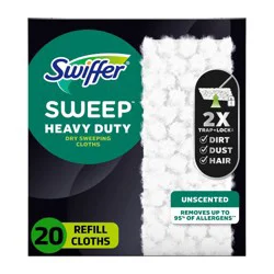 Swiffer Sweeper Heavy Duty Multi-Surface Dry Cloth Refills for Floor Sweeping and Cleaning - Unscented - 20ct