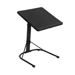 Peakform Adjustable Height Folding Tray Table Black