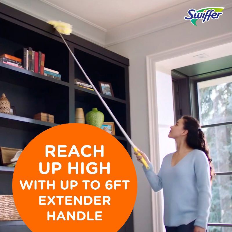 slide 16 of 16, Swiffer Dusters Heavy Duty Super Extendable Handle Dusting Kit(Extension Pole, Extendable Handle,4 Duster Refill) - 4ct, 4 ct