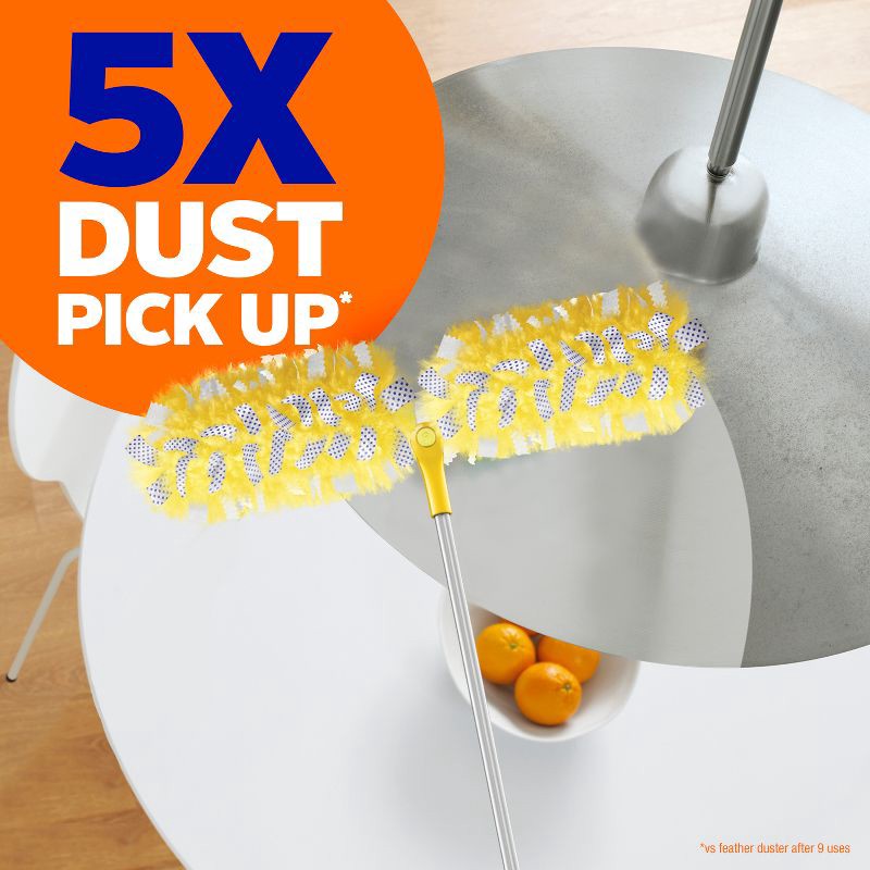 slide 4 of 14, Swiffer Dusters Heavy Duty Super Extendable Handle Dusting Kit(Extension Pole, Extendable Handle,4 Duster Refill) - 4ct, 4 ct