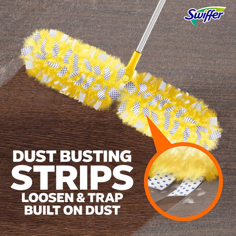slide 6 of 14, Swiffer Dusters Heavy Duty Super Extendable Handle Dusting Kit(Extension Pole, Extendable Handle,4 Duster Refill) - 4ct, 4 ct