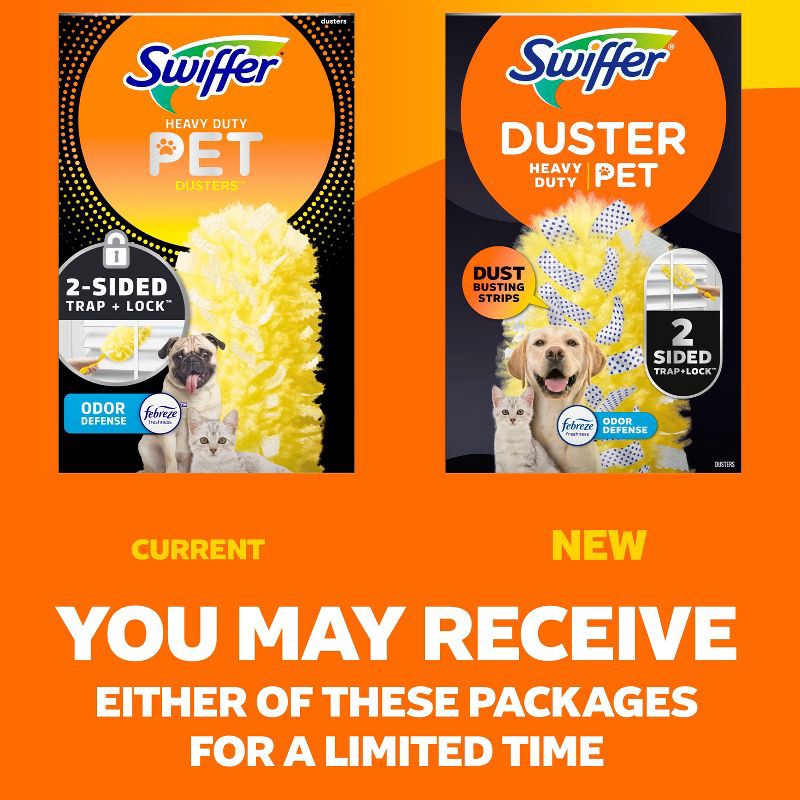 slide 16 of 16, Swiffer Dusters, Pet Heavy Duty Refills with Febreze Odor Defense - Unscented - 11ct, 11 ct