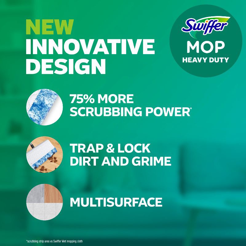slide 2 of 11, Swiffer Sweeper Heavy Duty Multi-Surface Wet Cloth Refills for Floor Mopping and Cleaning - Fresh scent - 20ct, 20 ct