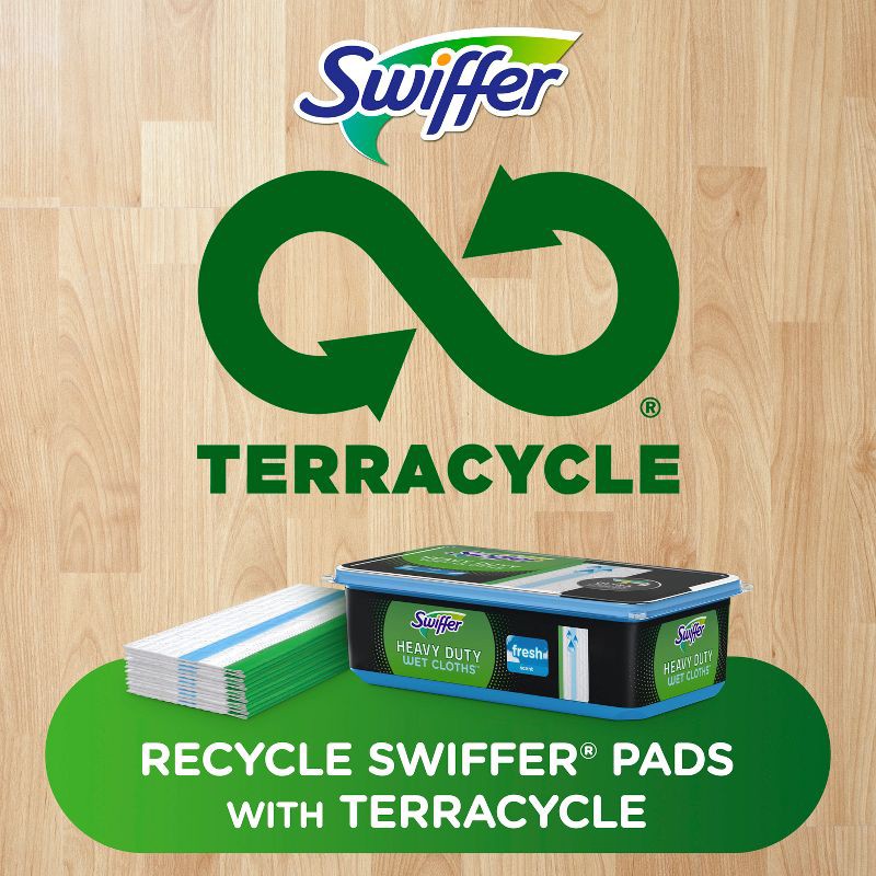 slide 6 of 15, Swiffer Sweeper Heavy Duty Multi-Surface Wet Cloth Refills for Floor Mopping and Cleaning - Fresh scent - 20ct, 20 ct