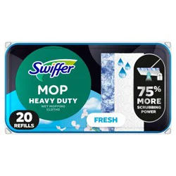 Swiffer Sweeper Heavy Duty Multi-Surface Wet Cloth Refills for Floor Mopping and Cleaning - Fresh scent - 20ct