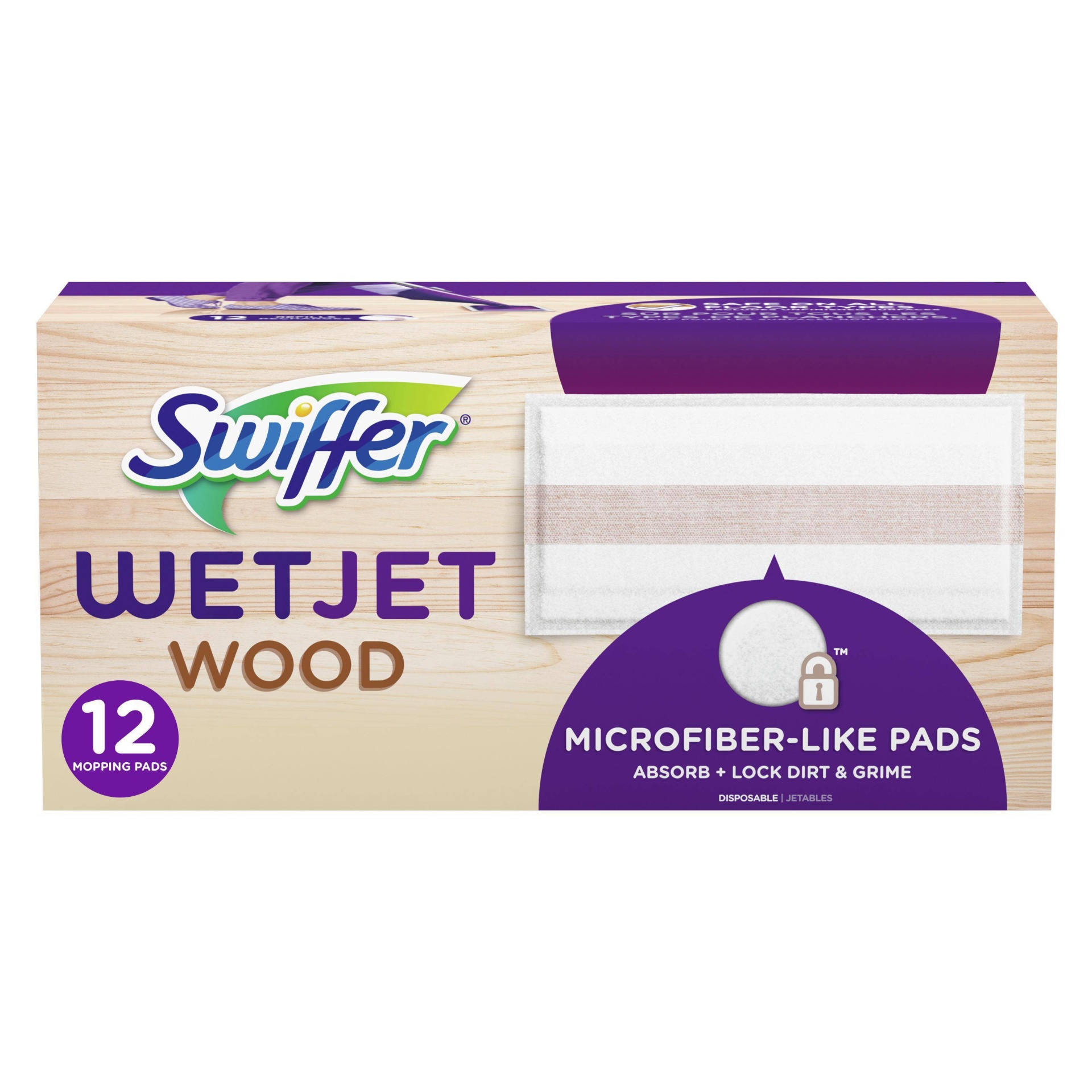 slide 1 of 9, Swiffer WetJet Wood Mopping Pad Refill - 12ct, 12 ct