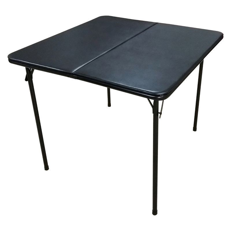 slide 3 of 5, Peakform 5pc Folding Table Set Black: Vinyl Padded, Space-Saving Storage, No Tools Assembly, 5 ct