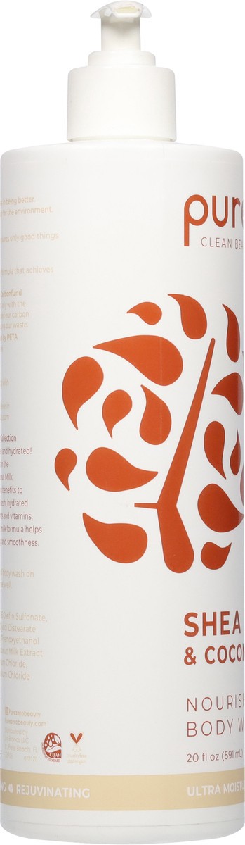 slide 5 of 12, Purezero Clean Beauty Shea Butter & Coconut Milk Nourishing Body Wash 20 fl oz, 20 fl oz