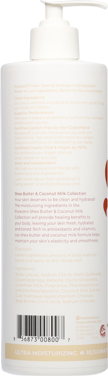 slide 2 of 12, Purezero Clean Beauty Shea Butter & Coconut Milk Nourishing Body Wash 20 fl oz, 20 fl oz