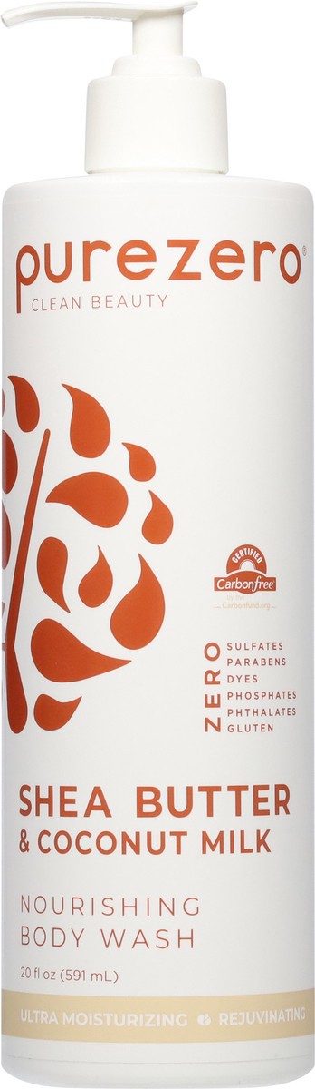 slide 8 of 12, Purezero Clean Beauty Shea Butter & Coconut Milk Nourishing Body Wash 20 fl oz, 20 fl oz