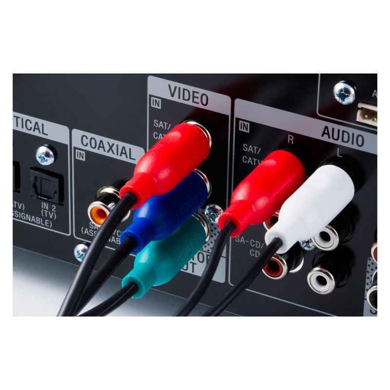 slide 4 of 6, Philips 6' Y-Adapter Audio Cable. 3.5MM - Red/White, 1 ct