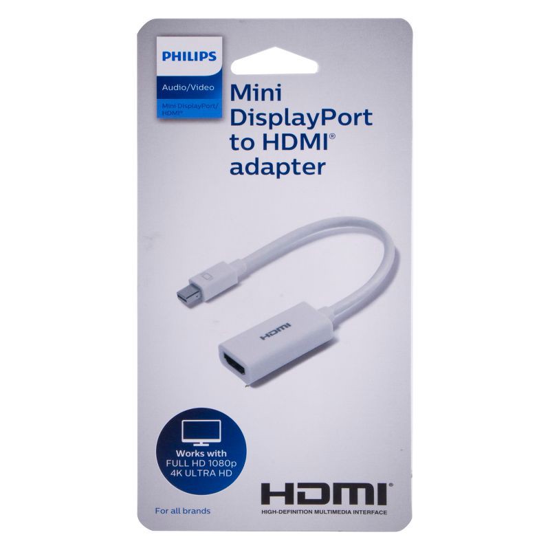 Philips Mini Displayport To Hdmi Adapter - White : Target