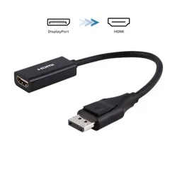 Philips Display Port to HDMI Adapter - Black: Male-Female, 6" Cable Adapters
