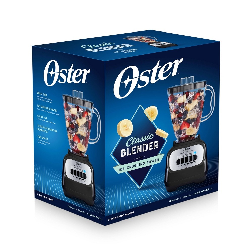 slide 3 of 3, Oster Classic Series 5-Speed Blender - Black BLSTCP-B00-000, 1 ct