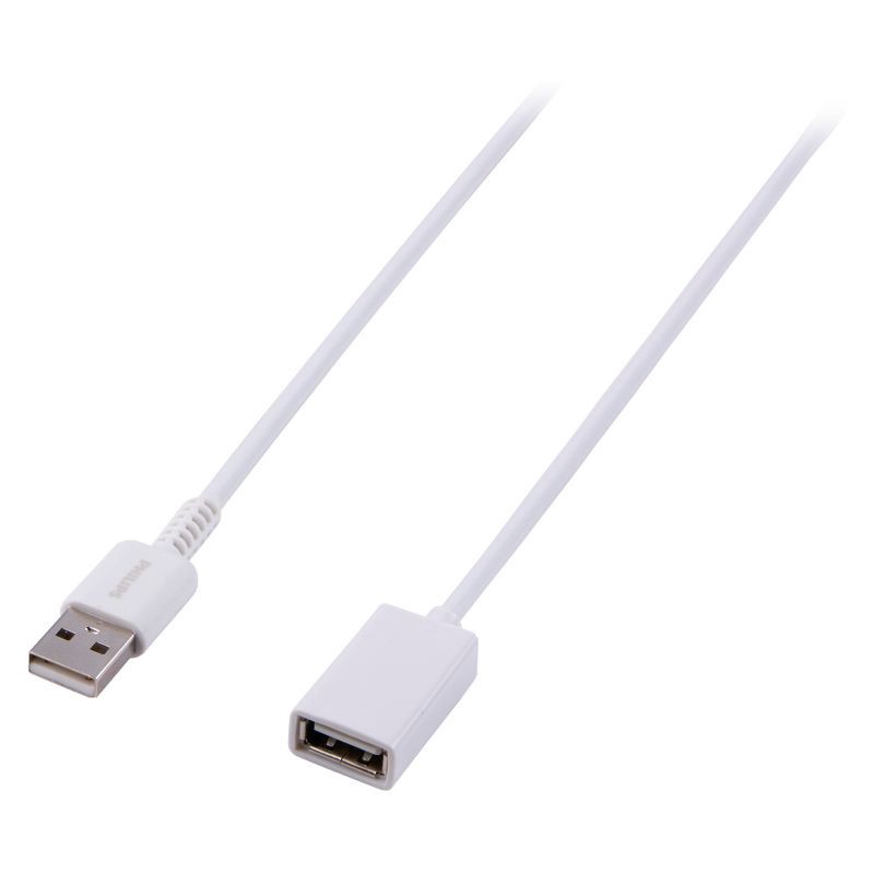 slide 1 of 1, Philips 6' USB Extension Cable - White, 1 ct