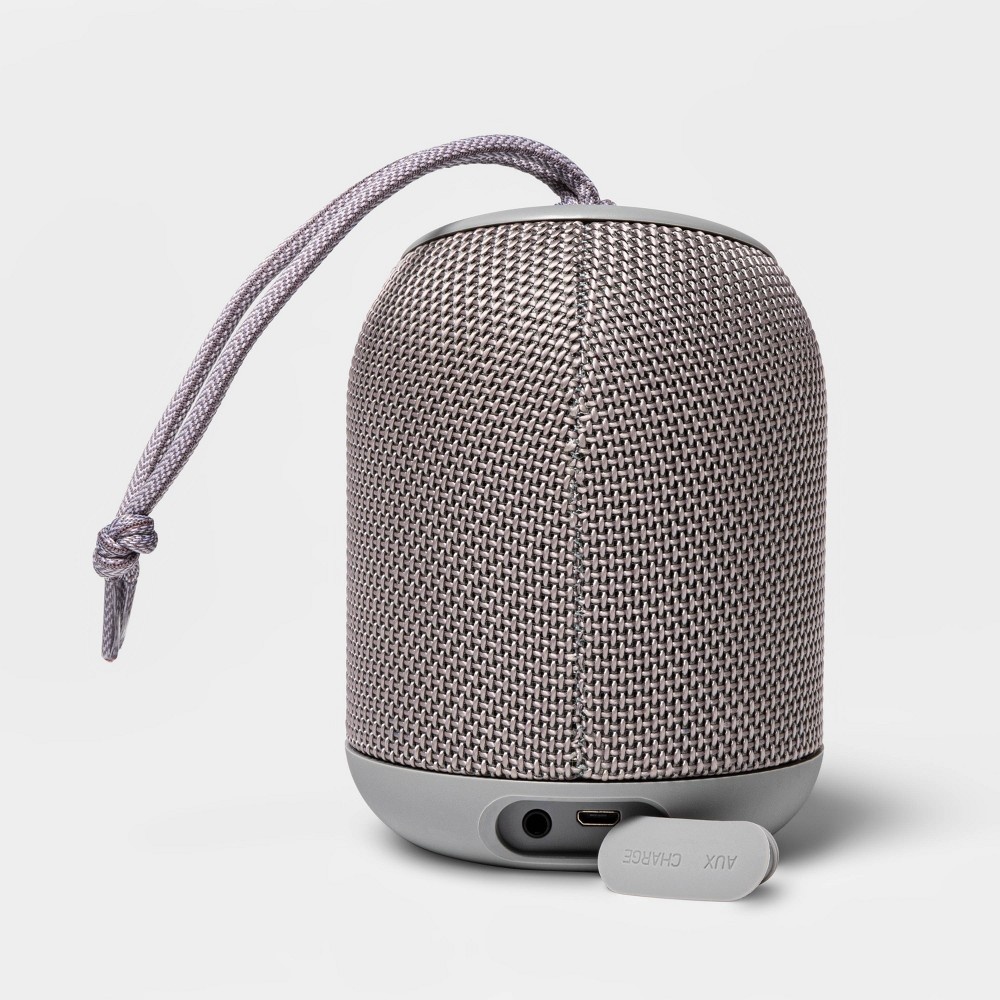 slide 3 of 3, heyday Cylinder Portable Bluetooth Speaker With Strap - Gray, 1 ct
