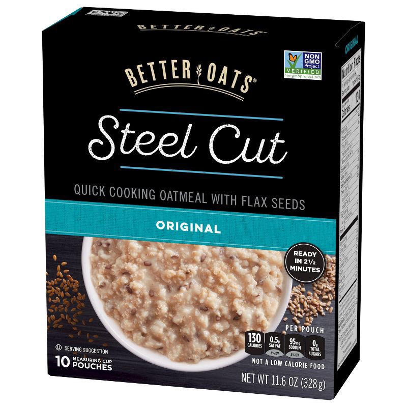 slide 9 of 12, Better Oats Steel Cut Original - 11.6oz, 11.6 oz