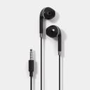 Wired Earbuds - heyday™ Black: In-Ear Wired Headphones with Microphone