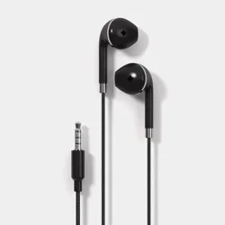 Wired Earbuds - heyday™ Black: In-Ear Wired Headphones with Microphone