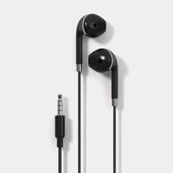 Wired Earbuds - heyday™ Black: In-Ear Wired Headphones with Microphone