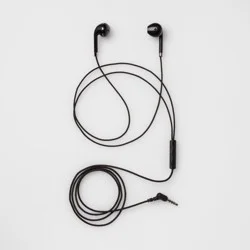 Wired Earbuds - heyday™ Black: In-Ear Wired Headphones with Microphone