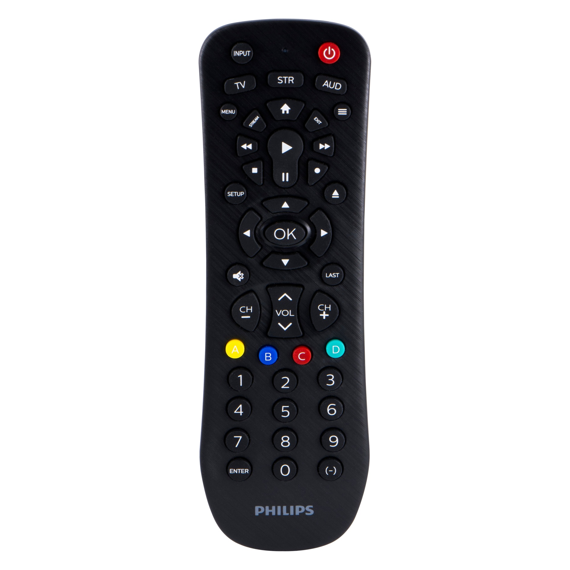 slide 1 of 6, Philips 3 Device Universal Remote Control - Brushed Black, 1 ct