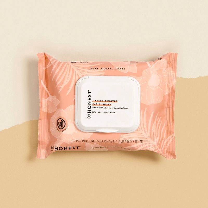 slide 2 of 5, Honest Beauty Unscented Makeup Remover Wipes - 30ct, 30 ct