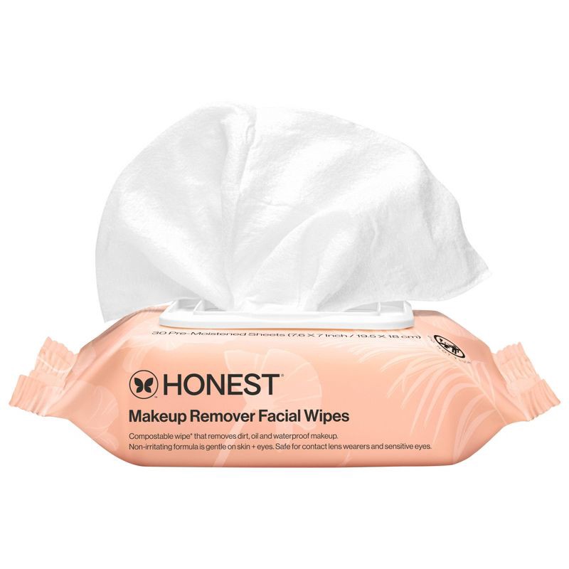 slide 11 of 12, Honest Beauty Unscented Makeup Remover Wipes - 30ct, 30 ct