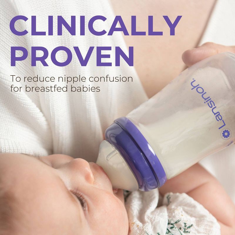 slide 5 of 8, Lansinoh NaturalWAVE Silicone Anti-Colic Baby Bottle Nipples- Medium Flow - 2pk, 2 ct