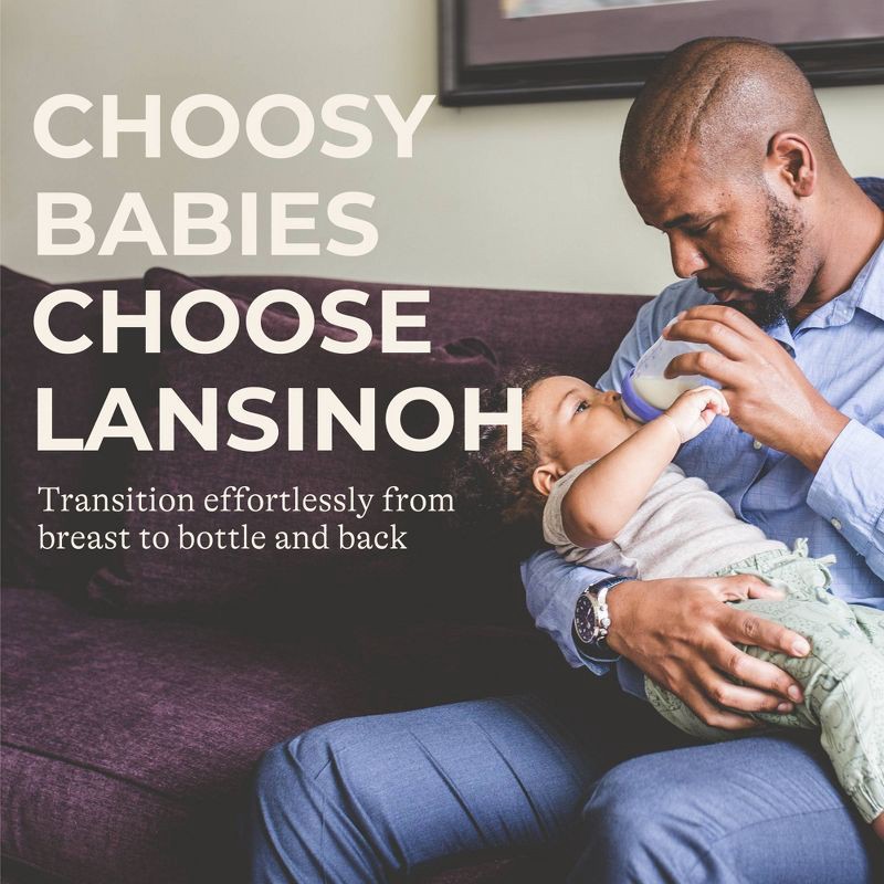slide 8 of 8, Lansinoh NaturalWAVE Silicone Anti-Colic Baby Bottle Nipples- Medium Flow - 2pk, 2 ct